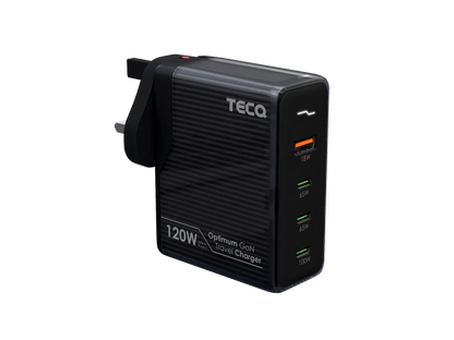 TECQ 120W Optimum GaN 4USB Travel Charger