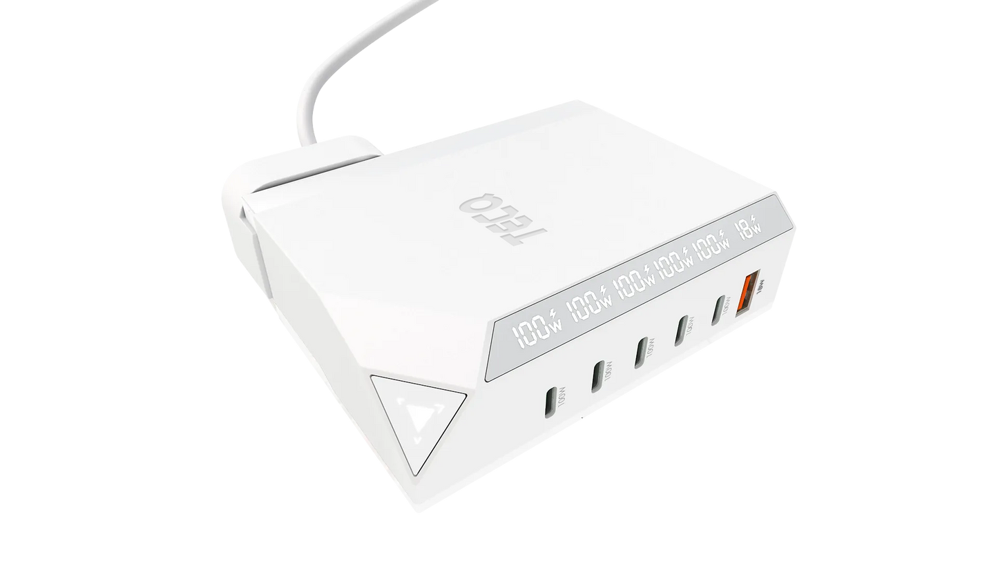 EXINNO+ 180W Real-time Wattage Panel 6Ports USB Charger