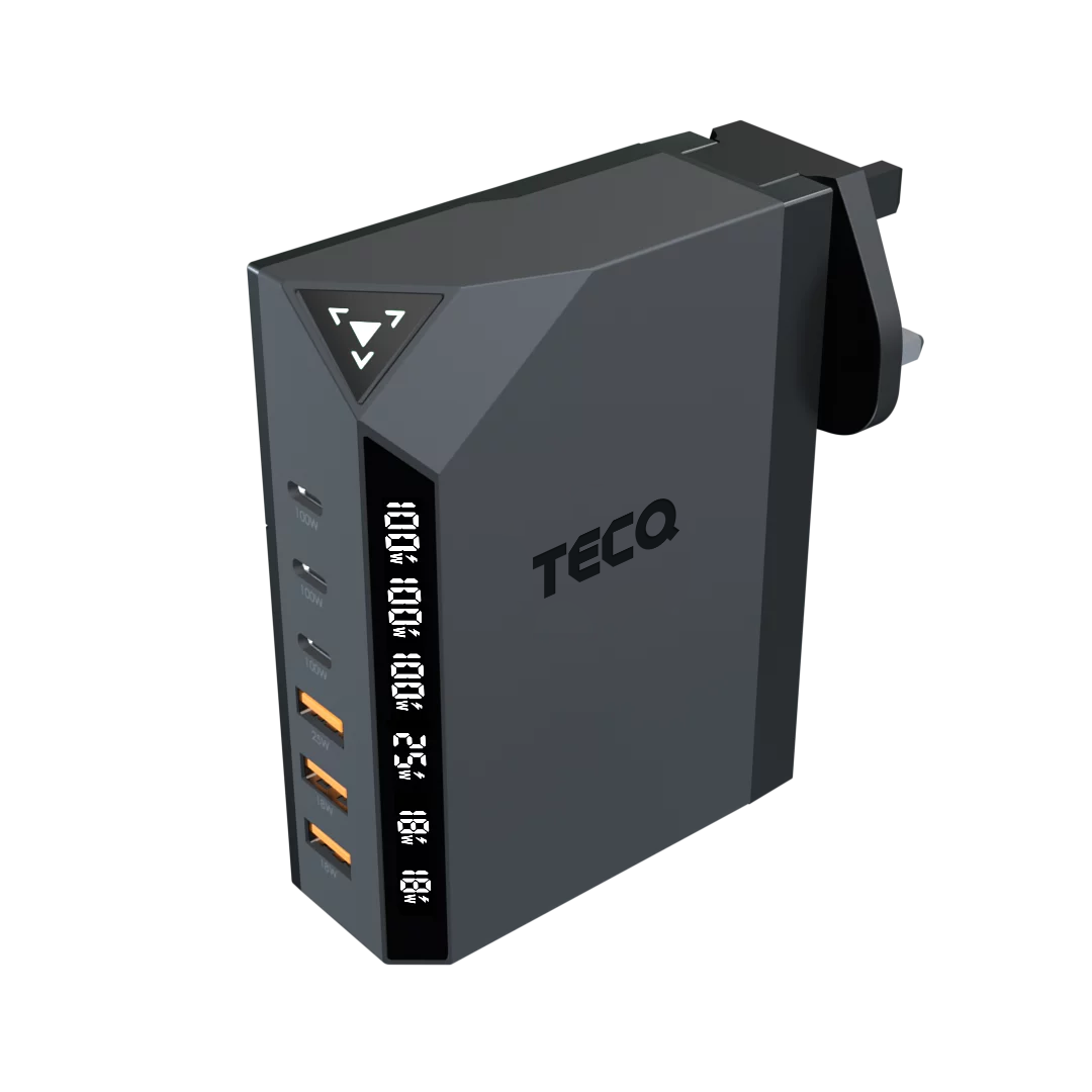 TECQ EXINNO 120W Real-time Wattage Panel 6Ports USB Charger