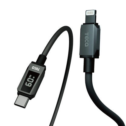 TECQ Wiry Max2 60W MFI Real-Time Display C to Lightning cable